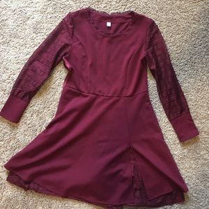 ❤️Marroon and lace formal dress❤️